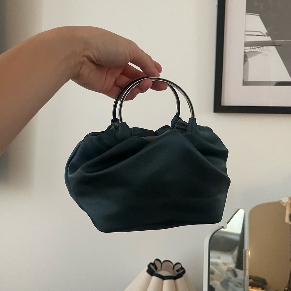 The Row Double Circle Micro Satin Bag